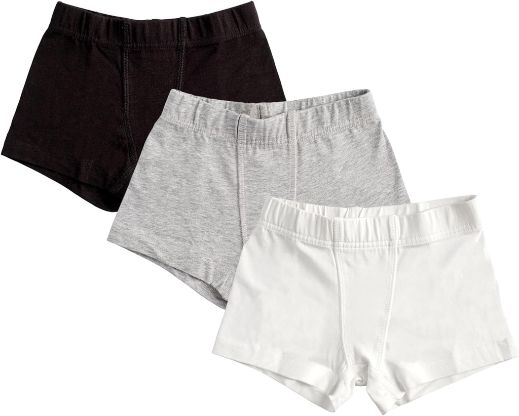 ORGANICKID Boys 100% organisk 100% bomull undertøy GOTS sertifiserte barn Toddler Boxer Briefs Pack of 3