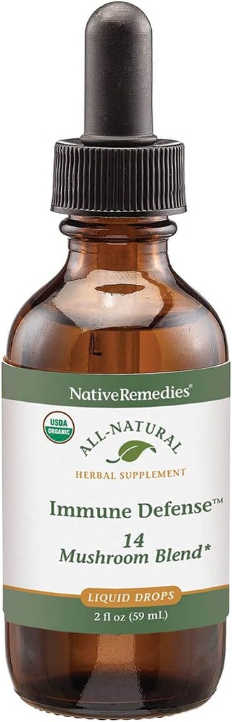 Native Remedies Immune Defense 14 Грибна суміш для захисту та утримання імунітету, 2 Fl oz.