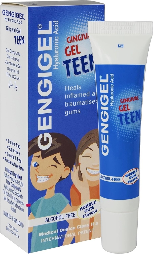Gengigel Teen Hyaluronic Acid Oral Gel for Mouth & Gum Discomfort (15 ml), Soothes Irritation, Promotes Natural Heeling & Protects Delicale Oral Tesus, No Paraben atau SLS, Vegan & Kosher
