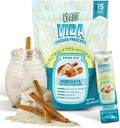 KLASS VIDA Electrolyte Drink Mix - Horchata Agua Fresca Flavor ® 124; Sugarai nemokamai hidratacijos milteliai su kokoso vandeniu ir mineralais ® 124; 15 Single- Serve Stick Packages in Resealable Pouch, Low Calorie