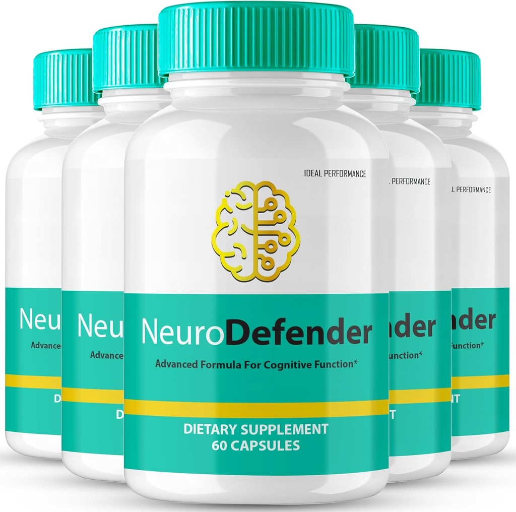 NeuroDefender Advanced Formula Brain Health Support Pills, Extra Strength Nootropics Neuro Defender All Natural Reviews (5 Pack)