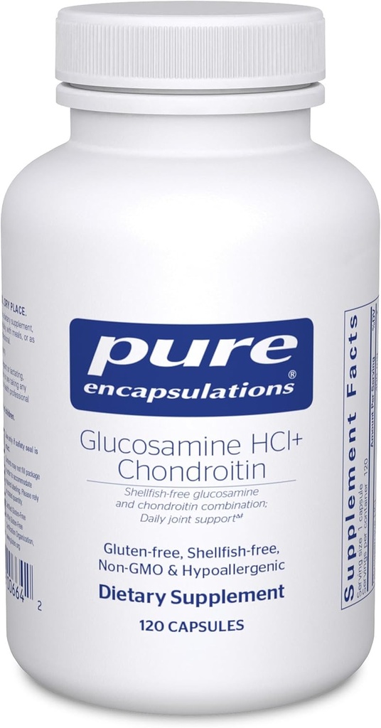 Pure Encapsulationsulationsamine HCl Chondroitin | Hypoallergenic כפול התמיכה בMotility ותפקוד משותף בריא | 120 קפסולות
