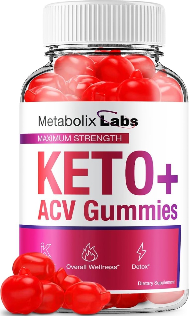 Metabolix Labs Keto ACCV Gummies - Advanced Formula Metabolix Keto Plus Weight Management ACV Gummies Apple Cider Cydr Ocetan Metabolix ACCV Suplement diety Mężczyźni (60 Gummies)