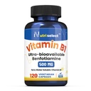 120 Capsules of Vitamin B1, Providing 500 mg of Benfotiamine, and is Non-GMO, Vegan, and Gluten-Free