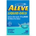 Aleve Liquid Gels, Naproxen Sodium for Pain Relief ‐ 50 Count