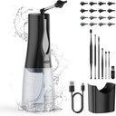 Ear Wax Removal Cleaning Kit - BANKKY Electric Ear Cleaner dengan 7 Pcs Ear Pick & 16 Replaceable Eartips dan 3 Cleaning Modes, Air powered Irrigation Kit untuk Dewasa & Anak-anak, Aman & Efektif