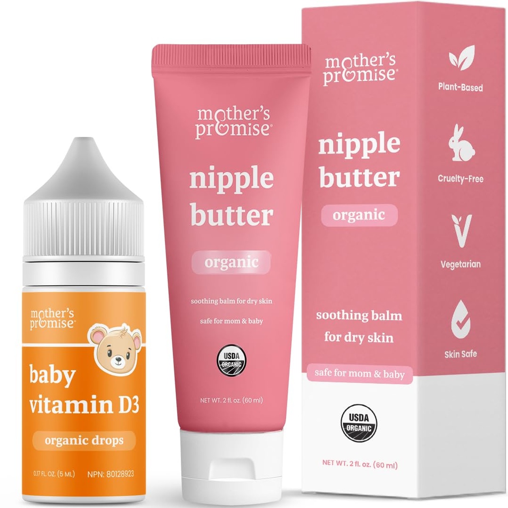 Mother's Promise Nipple Butter & Baby ויטמין D3 טיפות