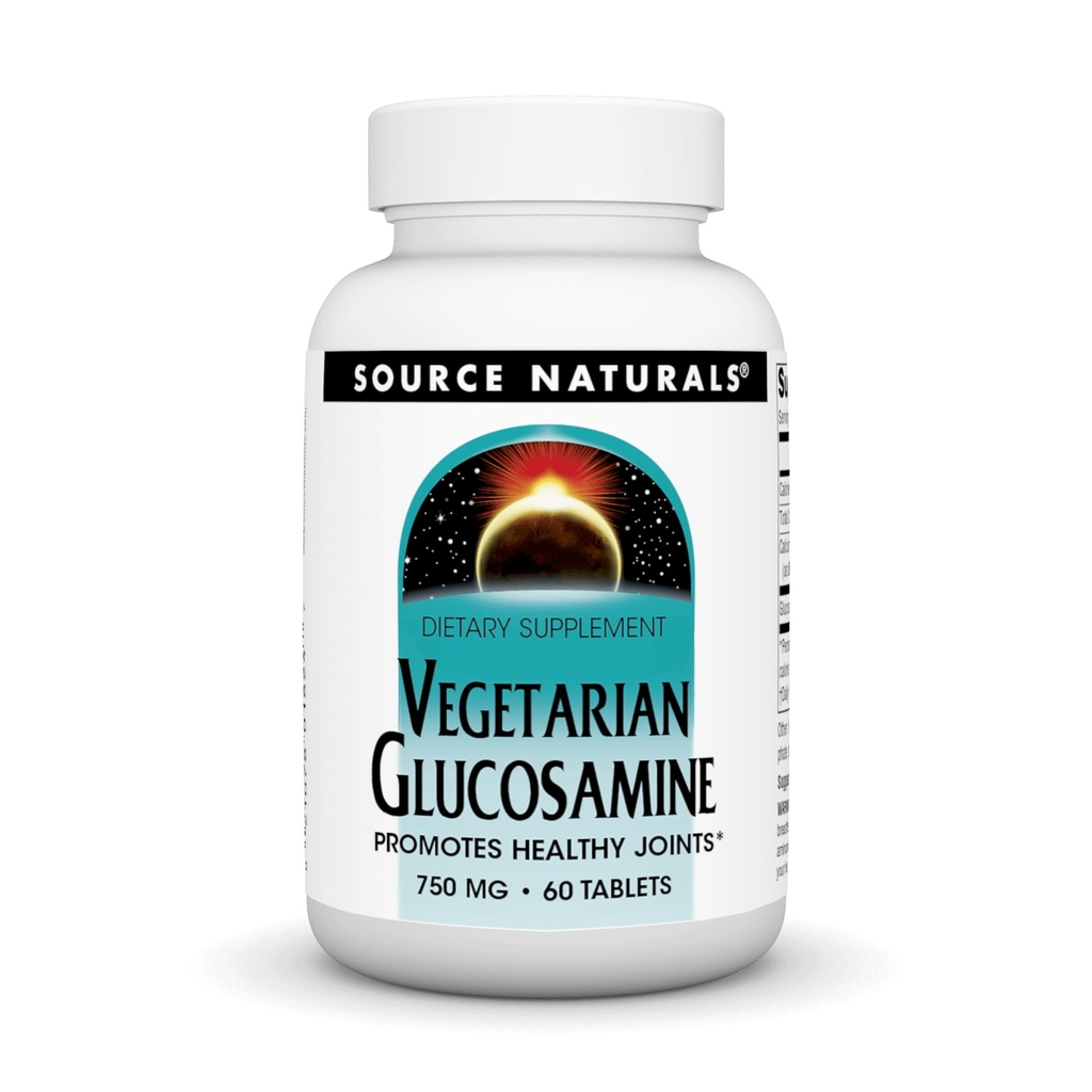 Source Naturals Vegetarian Glucosamine, Promotes Healthy Joints*, 750 mg - 60 Tablets