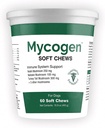 Mycogen for Dogs - ויטמינים עם 8 סוגים של Mushrooms - תמיכה במערכת החיסון - 60 צ'יפס רך