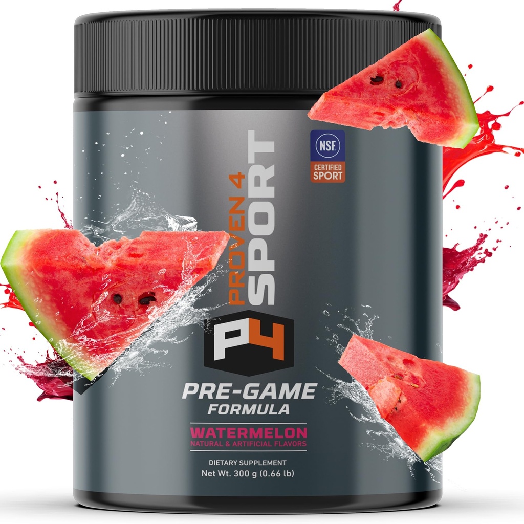 Pre Workout Powder for Men and Women with Creatine and Beta Alanine, NSF Certified Supplements for a Clean Preworkout, 30 Servings (Watermelon)