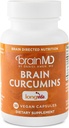 BRAINMD Brain Curcumins - 30 cápsulas Vegan - con Longvida Curcumin - Gluten Gratis - 30 servidumbres
