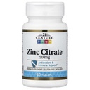 21st Century Healthcare Zinc Citrate Tablets 50mg, 360 Count, White