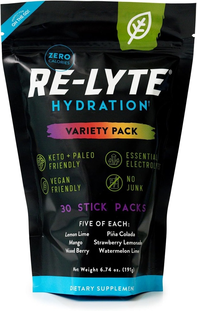 REDMOND Re- Lyte Hydraation Elektrolyyttijauhe Mix, Variety Pack, 30 Stick Packs