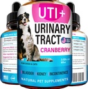 Cat & Dog UTI Behandling - UTI Medicine & Urinary Tract Infection Behandling för husdjur - Njurstöd - Bladderkontroll för hundar Inkontinens - Cat UTI Remedy - Cranberry Supplement - USA Made - 2fl.oz