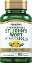 Pipling Rock St. John's Wort Capsoules | 4800 mg | 180 Piells  Extract soulk Supplement for Men and Men   Not-GMO, Glute Free