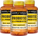Prebiyotik ile Mason Natural Probiyotik, Normal Digestive Function için 120 Day Supply & Improv Gut Health, 3 Pack