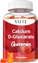 Calcio D-Glucarato Gummies 1000mg - CDG Suplemento de limpeza para homes e mulleres, equilibrio de metabolismo hormonal e apoios menopausa, non GMO, Vegan, Gluten Libre, Suplementos libres de soia, 60 Gummy Chewables