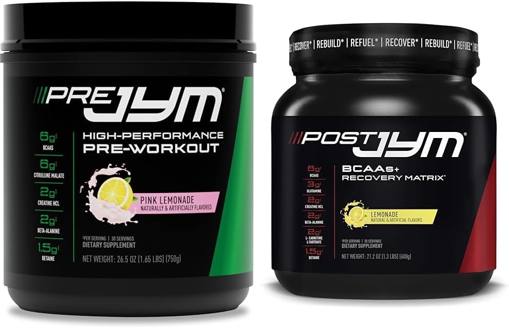 PRE JYM 30 Serviri - Roz Lemonade & Post JYM Active Matrix - Limonada pulbere Bundle