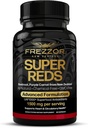 FREZZOR Super Reds Kapsule s UAF1000+, All-Natural New Zealand Red Superfood Energy, Essential Red Fruits Veggies & Repeet, Antioxidanty, Enzymes, Energetické doplnky, 90 Kapsule, 1 fľaša
