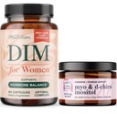 Myo-Inositol Powder Complex and Women's DIM Supplement | Hormone Balance Bundle with Ideal 40:1 Ratio Myo-Inositol & D-Chiro Inositol Powder (30 Servings) and DIM Supplement for Women (60 Servings)
