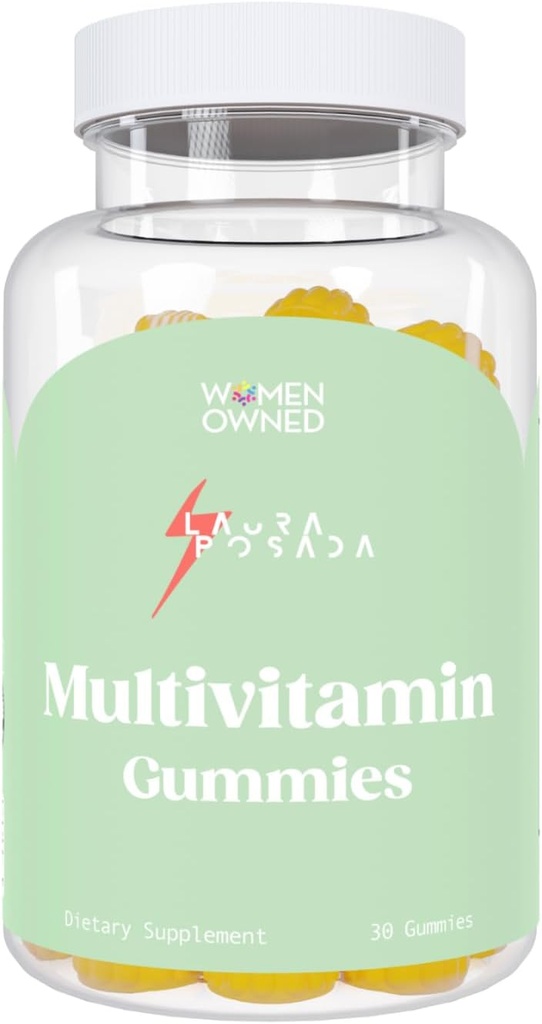 Laura Posada Multivitamine Gumies Daily Nutritional Vitamins & Minerali Podpira Presnova in splošno dobro počutje Vitamini A, C, D, E & More! Presnova & PMS 100% naravna ne-GMO, 30 Count Made in USA