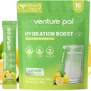 Venture Pal Sugar Free Electrolytes Powder Packets - Liquid Daily IV Hydration Packets | Instantly Hydrating & Party Recovery | 5 Vitamins & 7 Electrolytes | Certified Vegan, Keto, Non-GMO | 16 Sticks