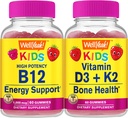 BuenoSí Vitamina B12 Niños + Vitamina D3+K2 Niños, Gummies Bundle - Gran Tasting, Suplemento de Vitamina, Gluten Gratis, GMO Gratis, Chewable Gummy