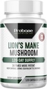 Probase Nutrition Lions Mane supplement Capsules 30x Potency Extract Mushroom supplement 4 Month Supply 120