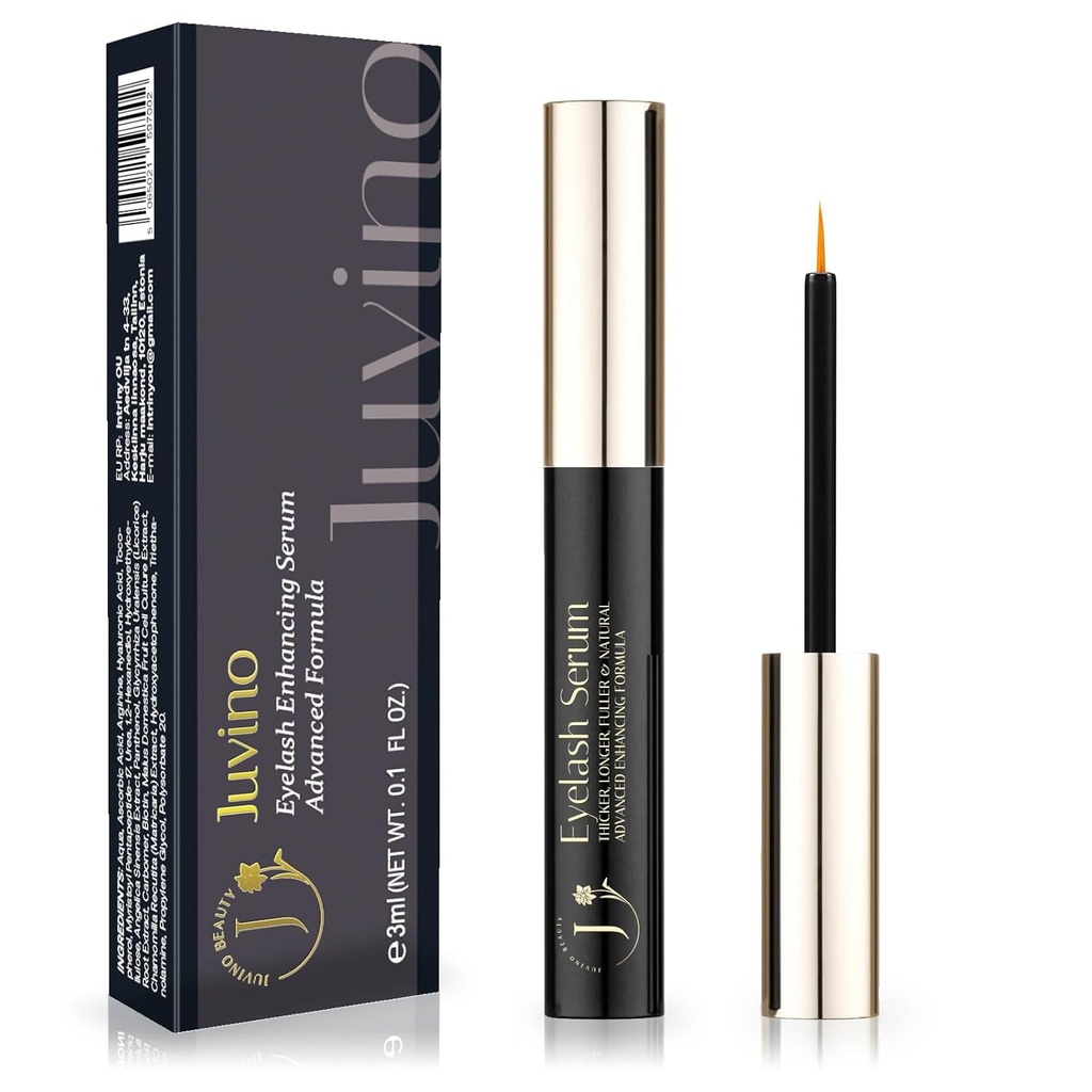 Eyelash Growth Serum for Lash Enhancing: 5ml Natural Power Booster Formula – Advanced Enhancer for Thicker, Longer Lashes – Gentle and Vegan (0.1 Fl Oz (Pack of 1), Unscented)