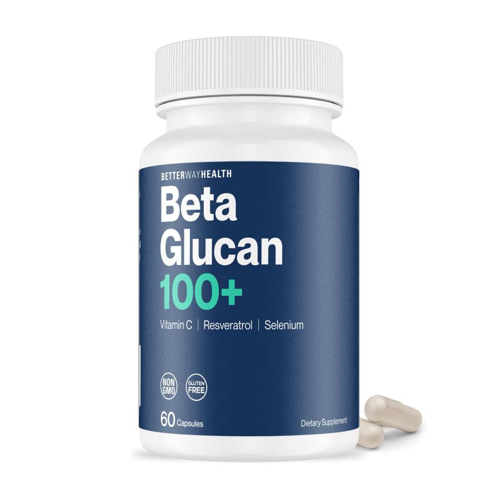 Better Way Health Advanced Immune Readiness – 1,3/1,6 Beta Glucan with Vitamin C, Selenium & Resveratrol – Immune Support Supplement for NK Cells & Phagocytosis – 60 Capsules