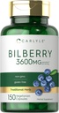Carlyle Bilberry Extract Kapsle 124; 3600mg Supplium 124; 150 Count Current 124; Vegetarian, Non- GMO, gluten zdarma ovocný dodatek