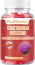 Milk Thistle Gummies for Liver Cleanse, Detox &amp; Repair Fatty Liver Formula Gummies, Milk Thistle Extract ← Antioxidant Support " Natural Liver Health, Liver Detox, 60 Vegan Ct