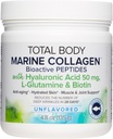 Natuurlijke factoren Total Body Marine Collagen, Bioactive Peptides Powder for Healthy Skin, Hair & Joints, Unflavored, 4.8 Oz