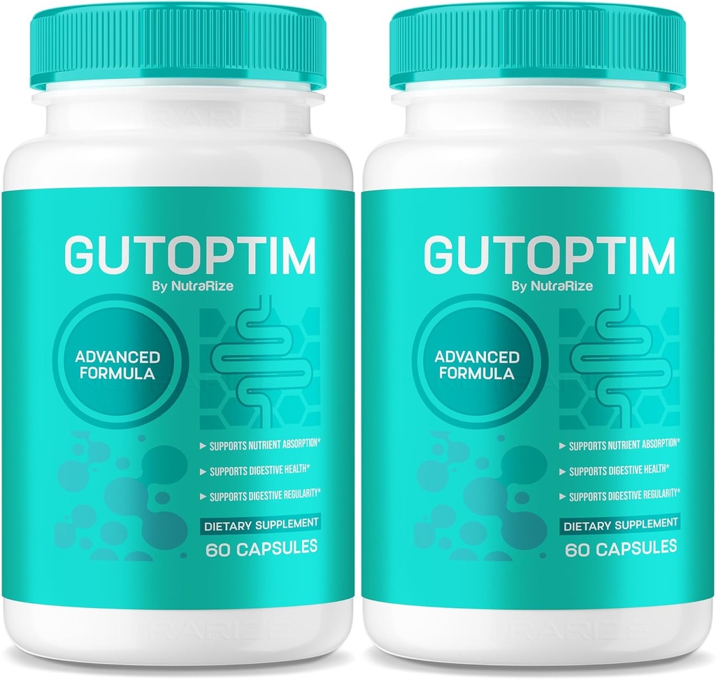 (2 Paket) GutOptim Vitamin, Formula Kasules Lanjutan untuk Kesehatan GutOptim Semua Suplemen Alam untuk Wellness DigeTease, Formula Kekuatan Ekstra, Gut Optim Review (120 Capsules)