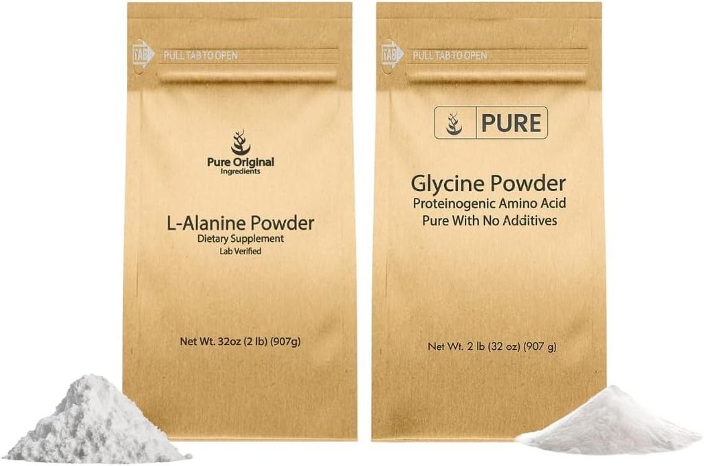 PURE ORIGINAL INGREDENTS L- Alaneine & Glycine Plucker (Lb.), suplementari Powders, Pur i Undiluted