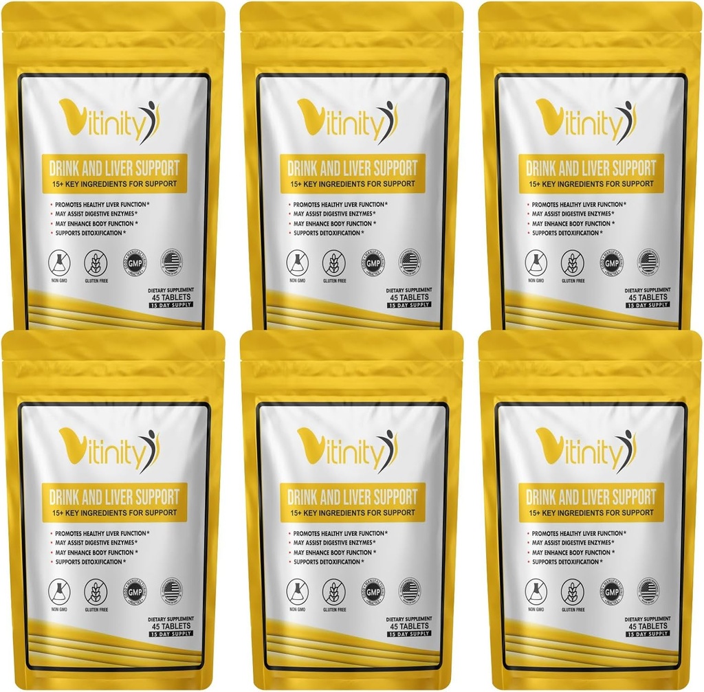 反饮用肝脏支持补充剂-15+关键材料支持, Liver Health, Kudzu, Milk Thetle, Holy Basil, DHM, All Natural Cleanse, Gradual Republication, Nutrient Replenisher Taps(90天)