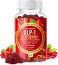 Premium Berberine HCl GLP-1 Weight Loss Gummis (1200mg) mit Ceylon Cinnamon Turmeric Milk Thistle Artichoke - Sugar Free Gluten Free High Potency GLP1 Support Supplement