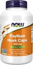 כעת תוספי מזון, Psyllium Husk Caps 500 מ"ג, פרויקט Non-GMO מאומת, Natural Soluble סיבים, Intestinal Health *, 200 קפסולות Veg