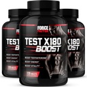 Force Factor Test X180 Boost, Testosterons Booster un enerģijas papildinājums vīriešiem, Boost enerģija, palielināt izturību, un uzlabot dzīves kvalitāti, ar D-asparagīnskābe un Grieķu, 120 skaits (paka 3)