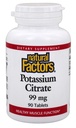 Natural Factors - Potassium Citrate 99mg, Supports Healthy Muscles, Nerves & Heart, 90 Tablets