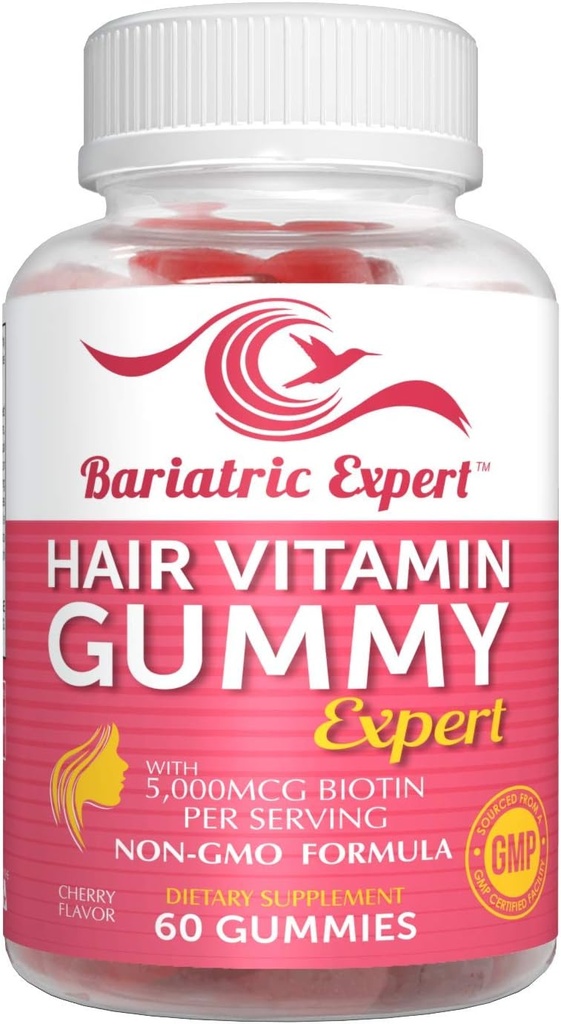 Baariatric Expert Plaukų Vitaminas Gummies - Fast- Lydyti dietos priedas suaugusiems po bariatric chirurgija, Mityba rekomenduojama, Eterinis Dienos formulė optimalus sveikata - 60 Skaičiavimas