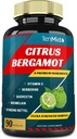 Citrus Bergamot va extreure Capsules amb vitaminaC, Berberine, Quercetin, Brommelin, Echinacea, Pepper negre - 3 mesos de provisions, 90 punts