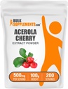 BulkSupplements.com Acerolaチェリーエキスパウダー - 天然ビタミンCサプリメント、Acerolaチェリーパウダー - ビーガン&グルテンフリー、給食当たり500mg、100g(3.5オンス)(パッケージ1)