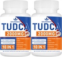 2000mg Tudca Liver Support Supplement, Tudca Bile Salt med Melke Thistle og Nac,120 kapsler i 60 dager,Support for lever, avgiftsbegrensning, Immune System