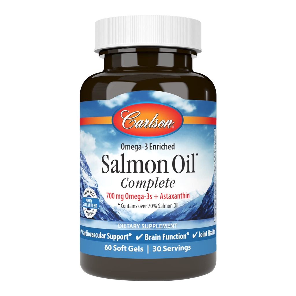 Carlson Labs Salmon Oil Complete Soft Gels, 60 Count