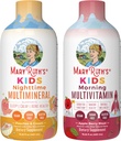 MaryRuth's Liquid Multivitamin (Apple Berry) & Nighttime Multimineral (Peaches & Cream) per bambini | Clean Label Project Verified® | Vitamine per energia, Rilassamento muscolare, &amp; benessere generale | Vegan