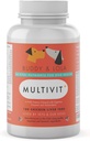 Multivitamin for Dogs Avançat Daily suplementaris per a Millorar els multivitamins, Nutrids, Calci, Digi, Digi, Digi, Enzyris i Antixodants 180 Pollastre Liver contibles