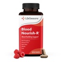 LifeSeasons Blood Nourish-R - Iron Deficiency Supplement - Supports Anemia, Fatigue & Dizziness - No Constipation - Blood Building - Iron, Beet Root, Alfalfa, Raspberry & Vitamin B-12-60 Capsules