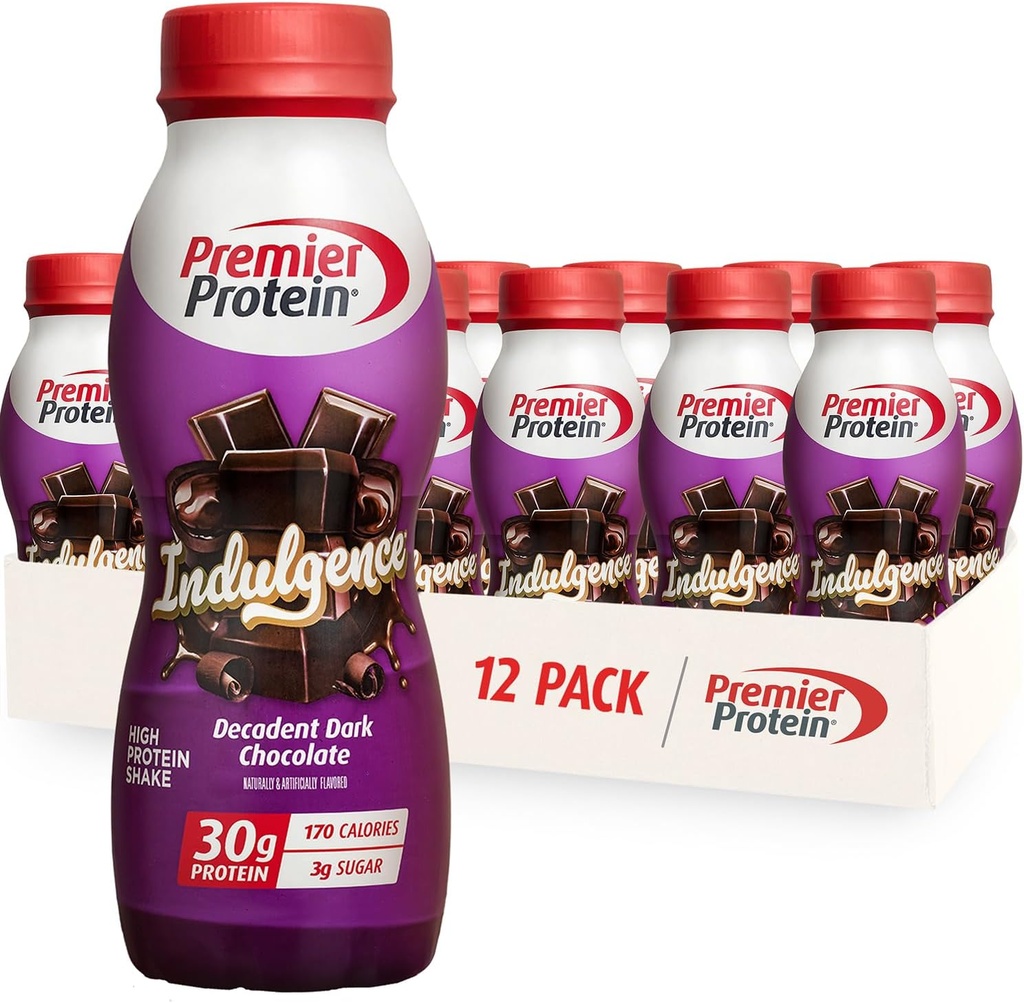 Premier Protin Indulgence Protein Process, 30g Protein, 3g Sween, Dark ช็อกโกแลต, 11.5 flooz, แพ็คของ 12