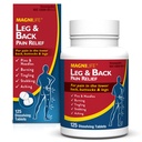 MagniLife Leg & Back Pain Relief Tablets,125 Ct, Fast-Acting Pain Relief Naturally Soothes Burning, Tingling & Stabbing Aches, Symptomatic or Preventative, Non-Habit Forming Quick-Dissolve Tablets